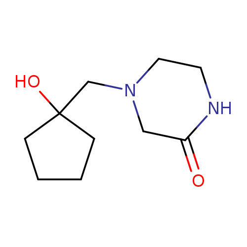 4-[(1-hydroxycyclopentyl)methyl]piperazin-2-one