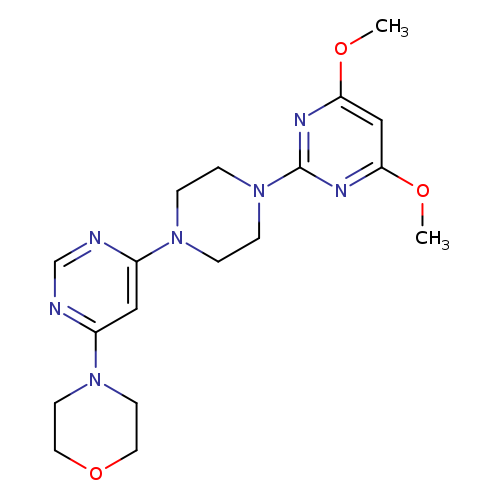 4-{6-[4-(4,6-dimethoxypyrimidin-2-yl)piperazin-1-yl]pyrimidin-4-yl}morpholine