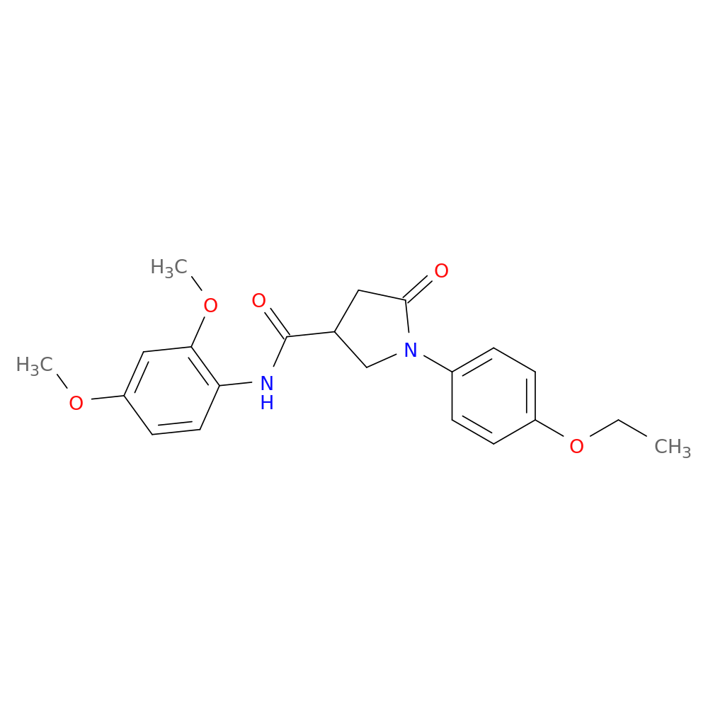 N-(2,4-dimethoxyphenyl)-1-(4-ethoxyphenyl)-5-oxo-3-pyrrolidinecarboxamide