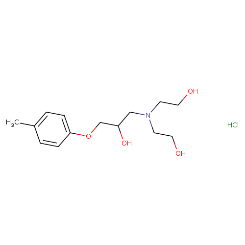 1-[bis(2-hydroxyethyl)amino]-3-(4-methylphenoxy)propan-2-ol hydrochloride