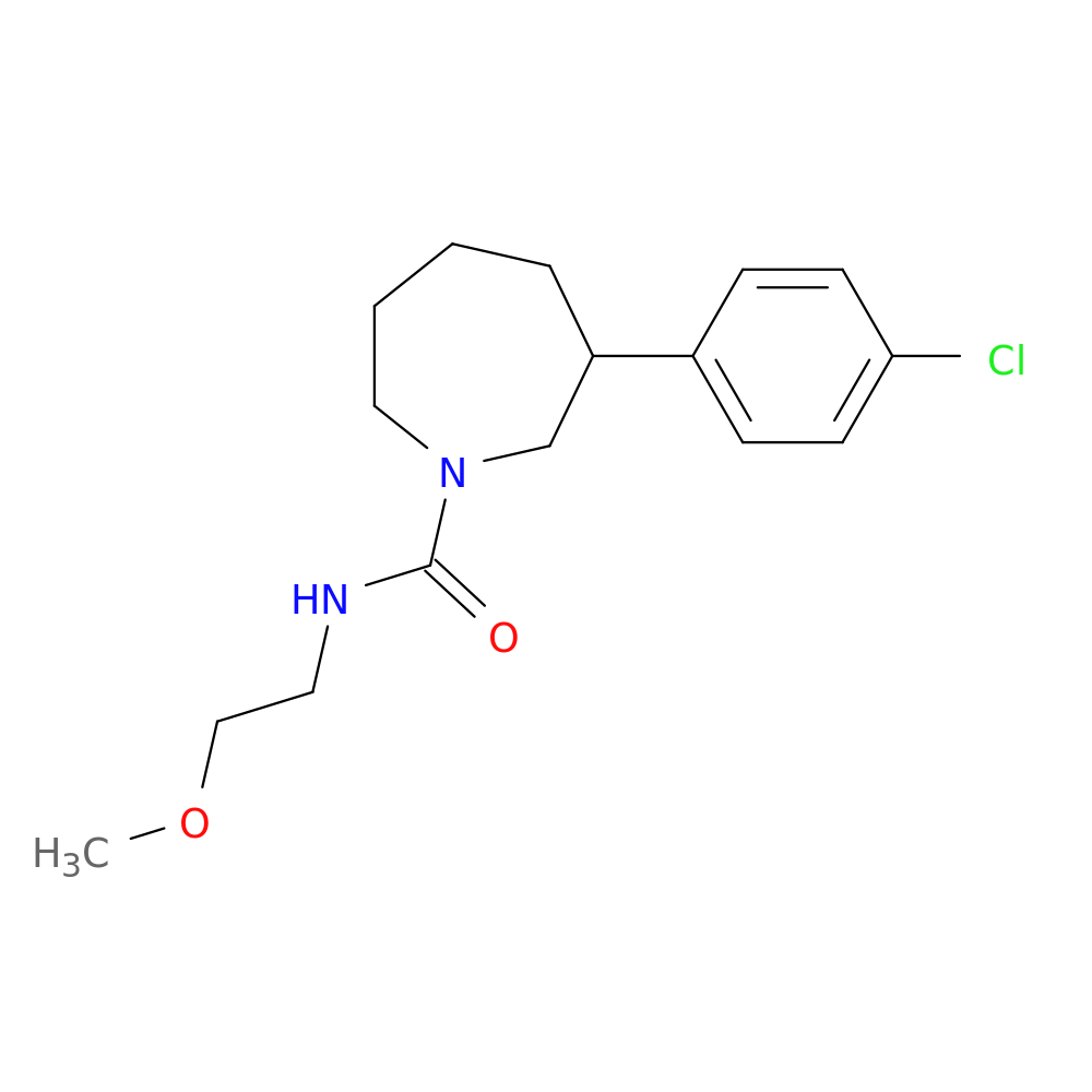 3-(4-chlorophenyl)-N-(2-methoxyethyl)azepane-1-carboxamide