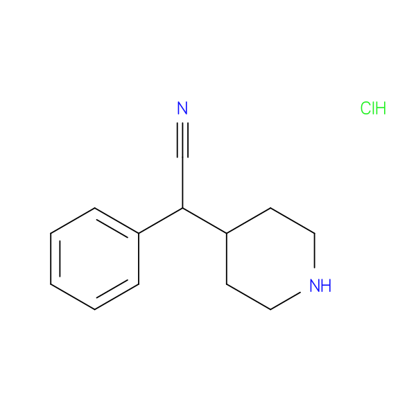 2-phenyl-2-(piperidin-4-yl)acetonitrile hydrochloride