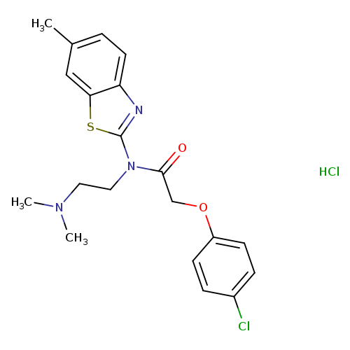 2-(4-chlorophenoxy)-N-[2-(dimethylamino)ethyl]-N-(6-methyl-1,3-benzothiazol-2-yl)acetamide hydrochloride