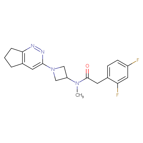 N-(1-{5H,6H,7H-cyclopenta[c]pyridazin-3-yl}azetidin-3-yl)-2-(2,4-difluorophenyl)-N-methylacetamide