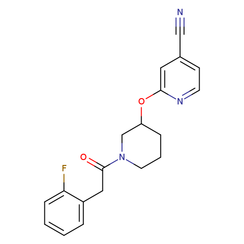 2-({1-[2-(2-fluorophenyl)acetyl]piperidin-3-yl}oxy)pyridine-4-carbonitrile