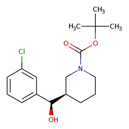 1-Piperidinecarboxylic acid, 3-[(R)-(3-chlorophenyl)hydroxymethyl]-, 1,1-dimethylethyl ester, (3R)-