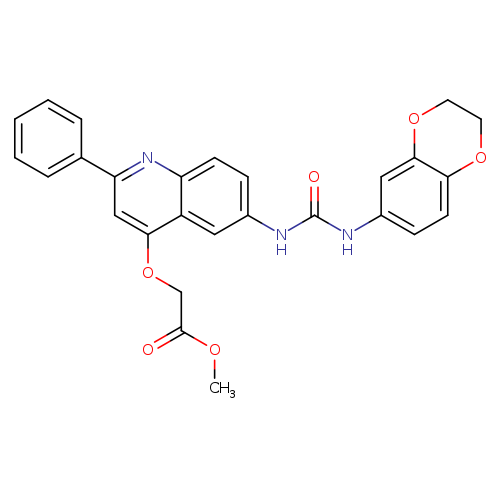 methyl 2-[(6-{[(2,3-dihydro-1,4-benzodioxin-6-yl)carbamoyl]amino}-2-phenylquinolin-4-yl)oxy]acetate