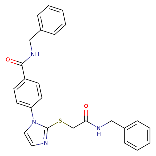 N-benzyl-4-(2-{[(benzylcarbamoyl)methyl]sulfanyl}-1H-imidazol-1-yl)benzamide