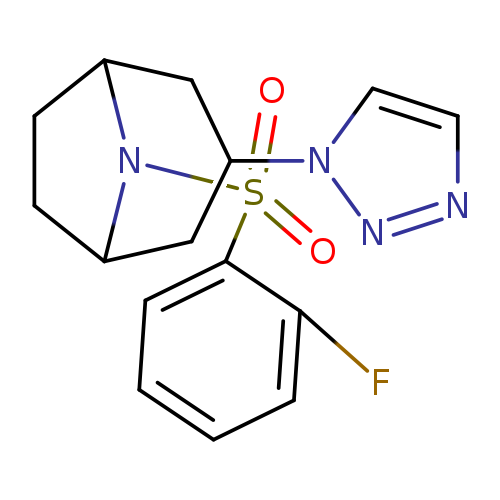 8-(2-fluorobenzenesulfonyl)-3-(1H-1,2,3-triazol-1-yl)-8-azabicyclo[3.2.1]octane