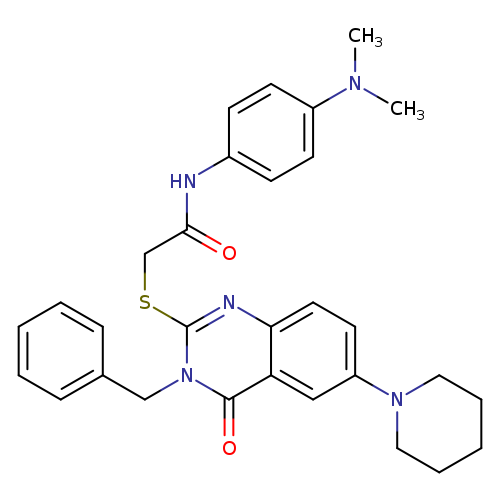 2-{[3-benzyl-4-oxo-6-(piperidin-1-yl)-3,4-dihydroquinazolin-2-yl]sulfanyl}-N-[4-(dimethylamino)phenyl]acetamide