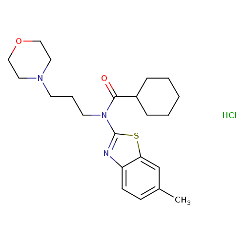 N-(6-methyl-1,3-benzothiazol-2-yl)-N-[3-(morpholin-4-yl)propyl]cyclohexanecarboxamide hydrochloride