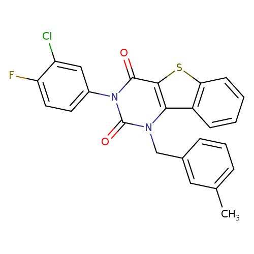5-(3-chloro-4-fluorophenyl)-3-[(3-methylphenyl)methyl]-8-thia-3,5-diazatricyclo[7.4.0.0^{2,7}]trideca-1(9),2(7),10,12-tetraene-4,6-dione