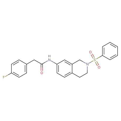 N-[2-(benzenesulfonyl)-1,2,3,4-tetrahydroisoquinolin-7-yl]-2-(4-fluorophenyl)acetamide