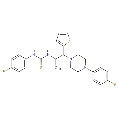 1-(4-fluorophenyl)-3-{1-[4-(4-fluorophenyl)piperazin-1-yl]-1-(thiophen-2-yl)propan-2-yl}thiourea