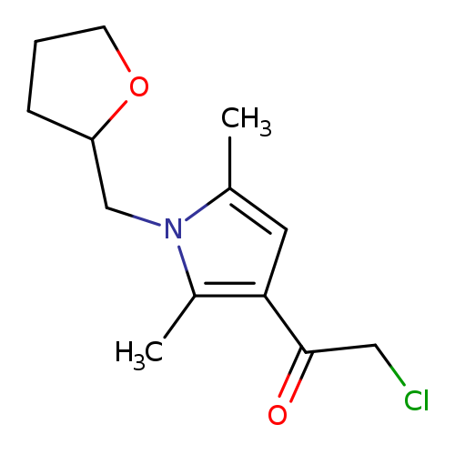 2-Chloro-1-[2,5-dimethyl-1-(oxolan-2-ylmethyl)-1h-pyrrol-3-yl]ethan-1-one