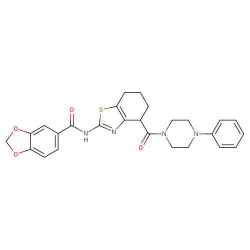 N-[4-(4-phenylpiperazine-1-carbonyl)-4,5,6,7-tetrahydro-1,3-benzothiazol-2-yl]-2H-1,3-benzodioxole-5-carboxamide