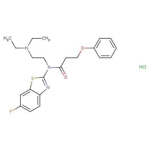 N-[2-(diethylamino)ethyl]-N-(6-fluoro-1,3-benzothiazol-2-yl)-3-phenoxypropanamide hydrochloride