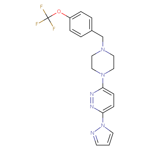 3-(1H-pyrazol-1-yl)-6-(4-{[4-(trifluoromethoxy)phenyl]methyl}piperazin-1-yl)pyridazine