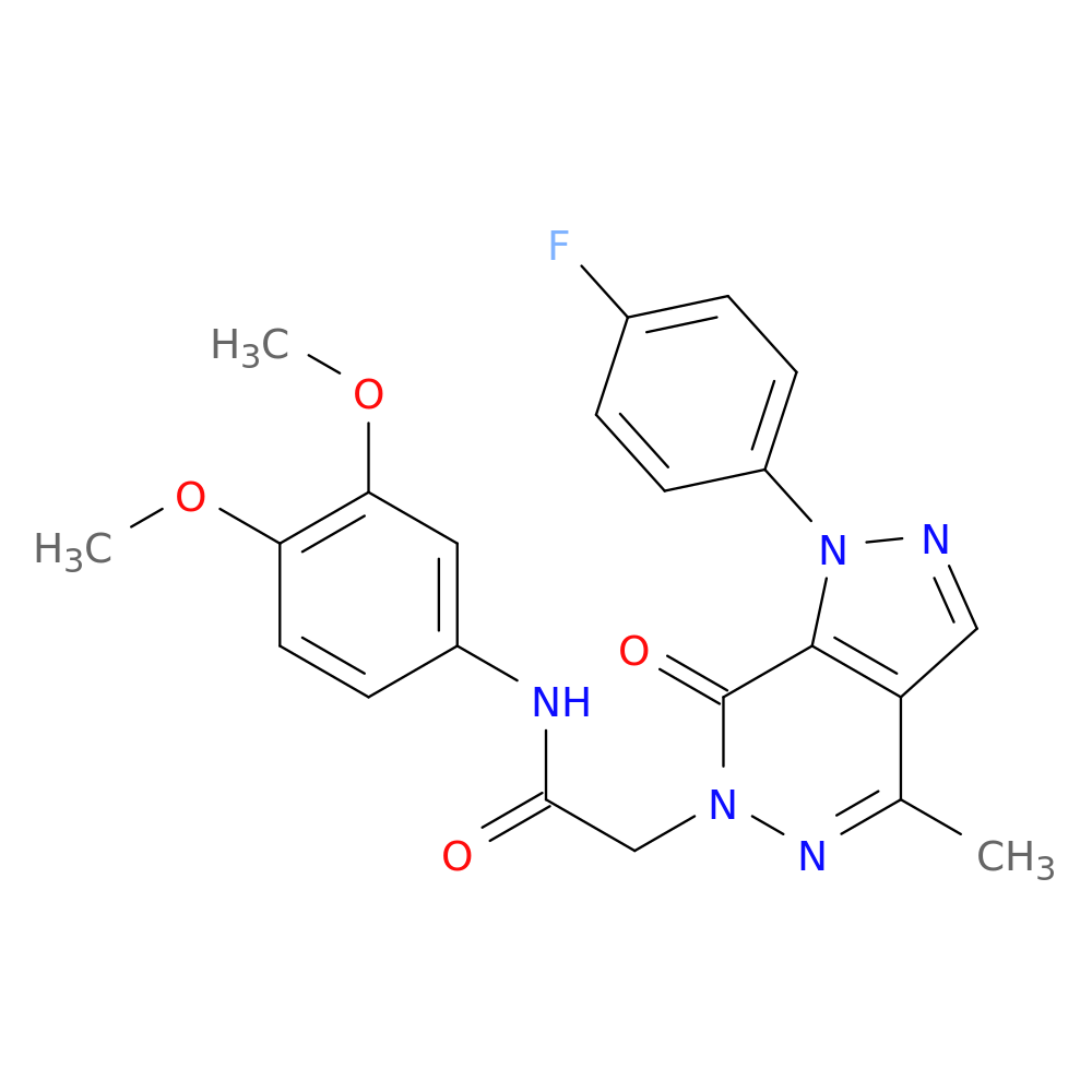 N-(3,4-dimethoxyphenyl)-2-[1-(4-fluorophenyl)-4-methyl-7-oxo-1H,6H,7H-pyrazolo[3,4-d]pyridazin-6-yl]acetamide