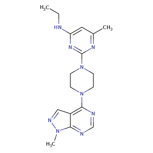 N-ethyl-6-methyl-2-(4-{1-methyl-1H-pyrazolo[3,4-d]pyrimidin-4-yl}piperazin-1-yl)pyrimidin-4-amine