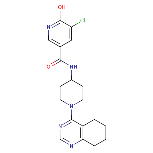 5-chloro-6-hydroxy-N-[1-(5,6,7,8-tetrahydroquinazolin-4-yl)piperidin-4-yl]pyridine-3-carboxamide