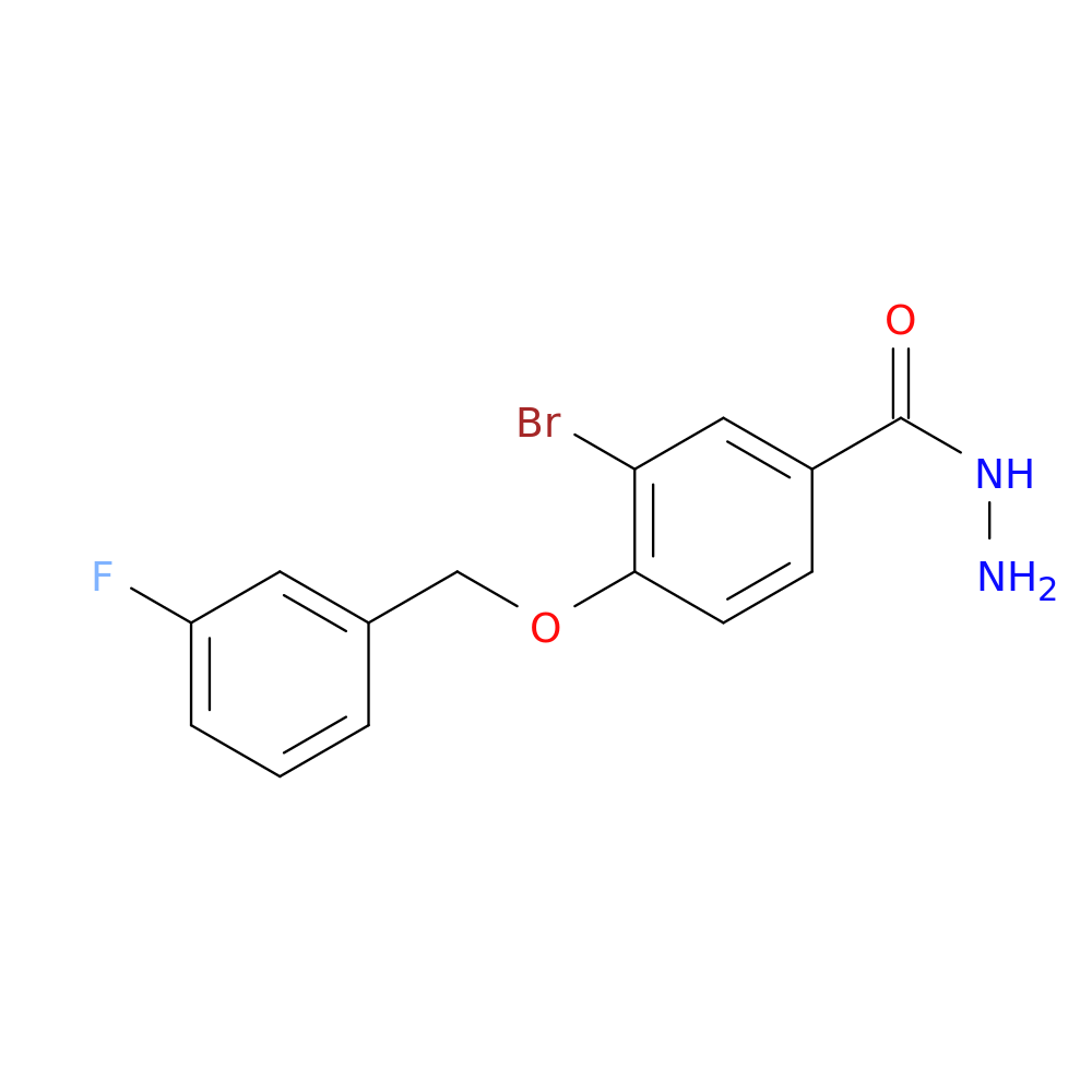 3-Bromo-4-((3-fluorobenzyl)oxy)benzohydrazide