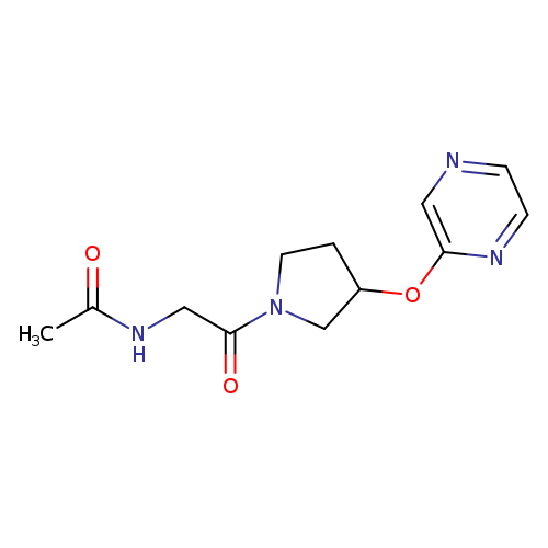 N-{2-oxo-2-[3-(pyrazin-2-yloxy)pyrrolidin-1-yl]ethyl}acetamide