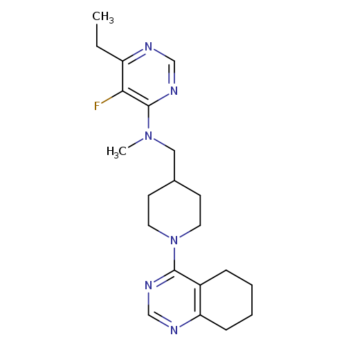 6-ethyl-5-fluoro-N-methyl-N-{[1-(5,6,7,8-tetrahydroquinazolin-4-yl)piperidin-4-yl]methyl}pyrimidin-4-amine