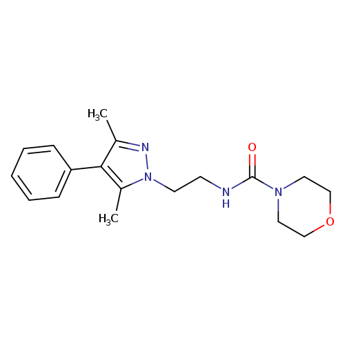 N-[2-(3,5-dimethyl-4-phenyl-1H-pyrazol-1-yl)ethyl]morpholine-4-carboxamide