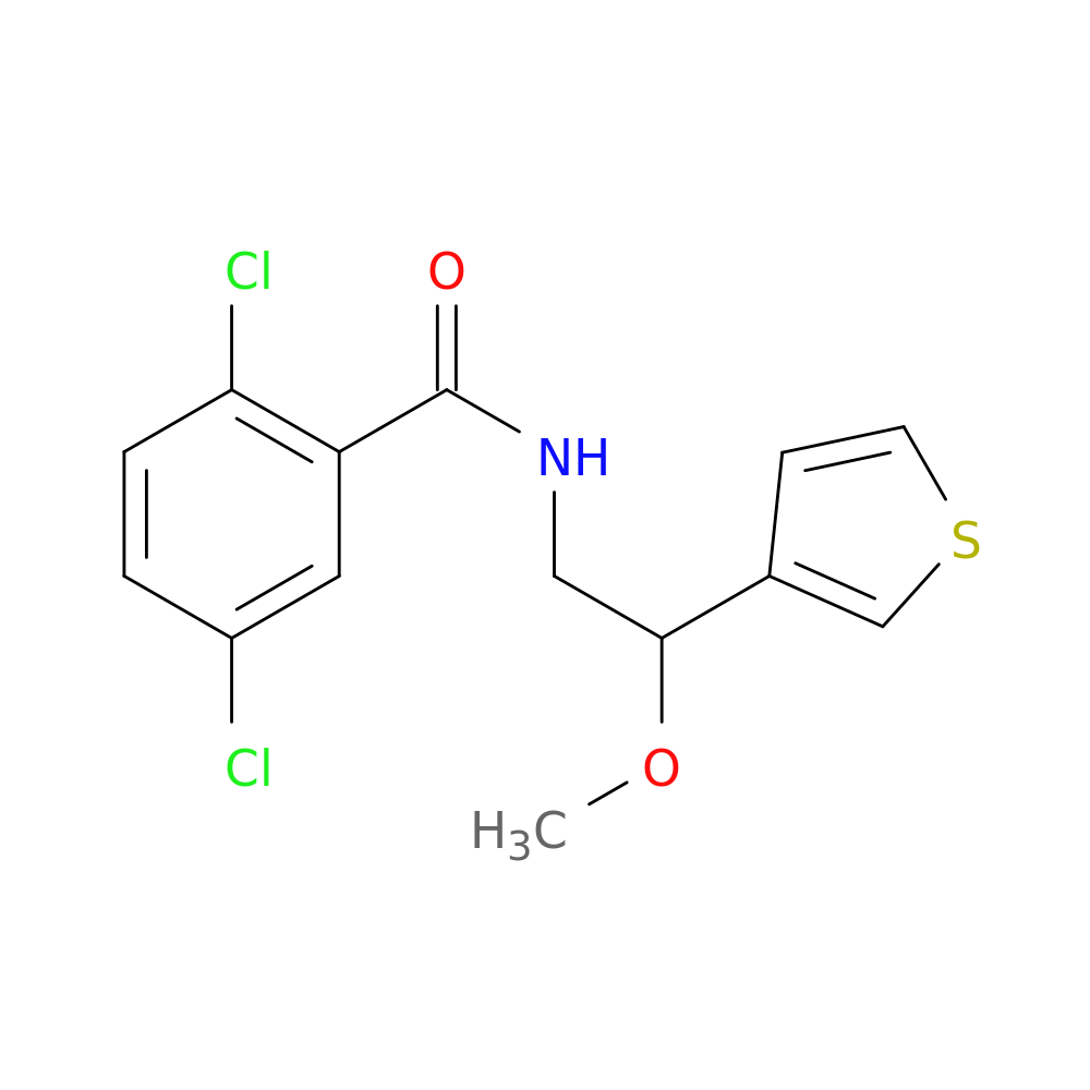 2,5-dichloro-N-[2-methoxy-2-(thiophen-3-yl)ethyl]benzamide