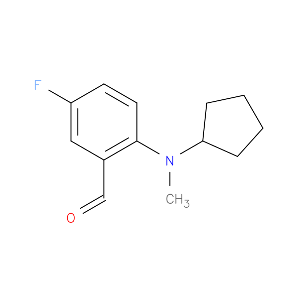 2-[Cyclopentyl(methyl)amino]-5-fluorobenzaldehyde