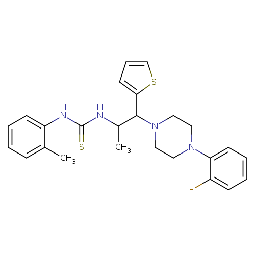 3-{1-[4-(2-fluorophenyl)piperazin-1-yl]-1-(thiophen-2-yl)propan-2-yl}-1-(2-methylphenyl)thiourea