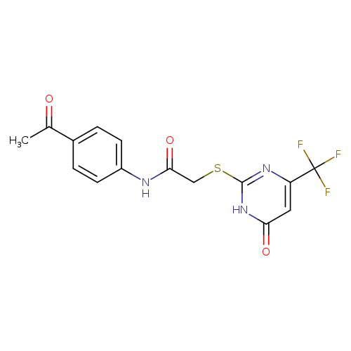 N-(4-acetylphenyl)-2-{[6-oxo-4-(trifluoromethyl)-1,6-dihydropyrimidin-2-yl]sulfanyl}acetamide