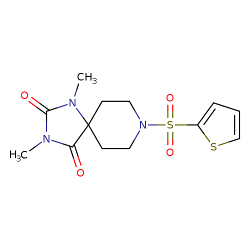 1,3-dimethyl-8-(thiophene-2-sulfonyl)-1,3,8-triazaspiro[4.5]decane-2,4-dione
