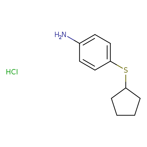 4-(cyclopentylsulfanyl)aniline hydrochloride