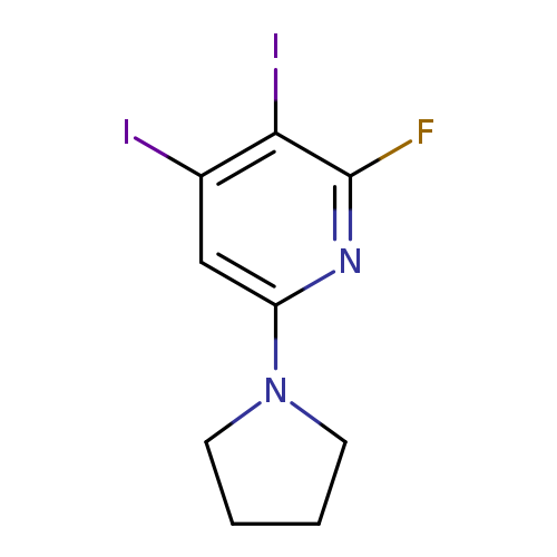 2-Fluoro-3,4-diiodo-6-(pyrrolidin-1-yl)pyridine