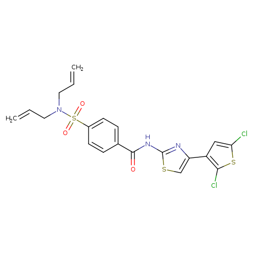 4-[bis(prop-2-en-1-yl)sulfamoyl]-N-[4-(2,5-dichlorothiophen-3-yl)-1,3-thiazol-2-yl]benzamide