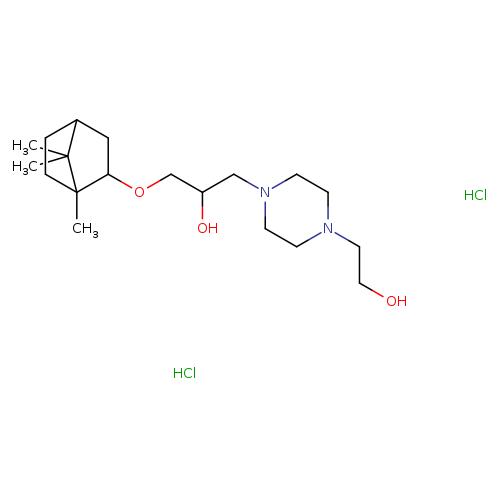 1-[4-(2-hydroxyethyl)piperazin-1-yl]-3-({1,7,7-trimethylbicyclo[2.2.1]heptan-2-yl}oxy)propan-2-ol dihydrochloride