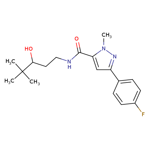 3-(4-fluorophenyl)-N-(3-hydroxy-4,4-dimethylpentyl)-1-methyl-1H-pyrazole-5-carboxamide