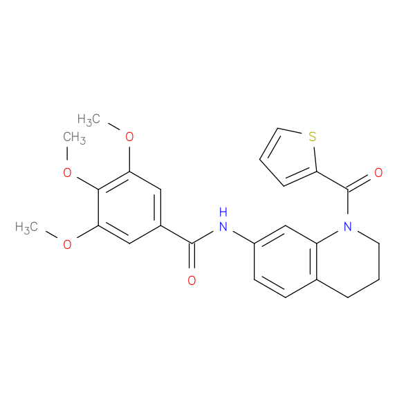 3,4,5-trimethoxy-N-[1-(thiophene-2-carbonyl)-1,2,3,4-tetrahydroquinolin-7-yl]benzamide