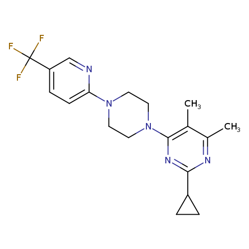 2-cyclopropyl-4,5-dimethyl-6-{4-[5-(trifluoromethyl)pyridin-2-yl]piperazin-1-yl}pyrimidine