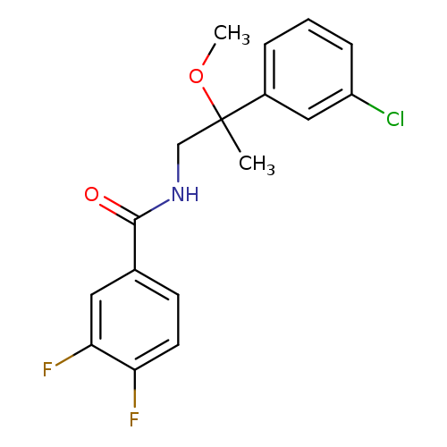 N-[2-(3-chlorophenyl)-2-methoxypropyl]-3,4-difluorobenzamide