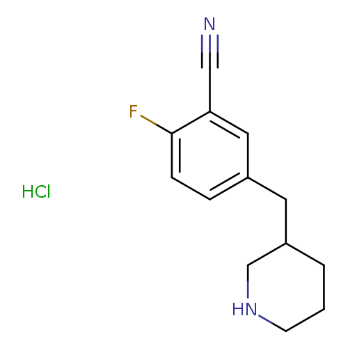2-fluoro-5-[(piperidin-3-yl)methyl]benzonitrilehydrochloride