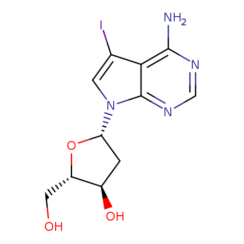 7-(2-Deoxy-β-L-erythro-pentofuranosyl)-5-iodo-7H-pyrrolo[2,3-d]pyrimidin-4-amine