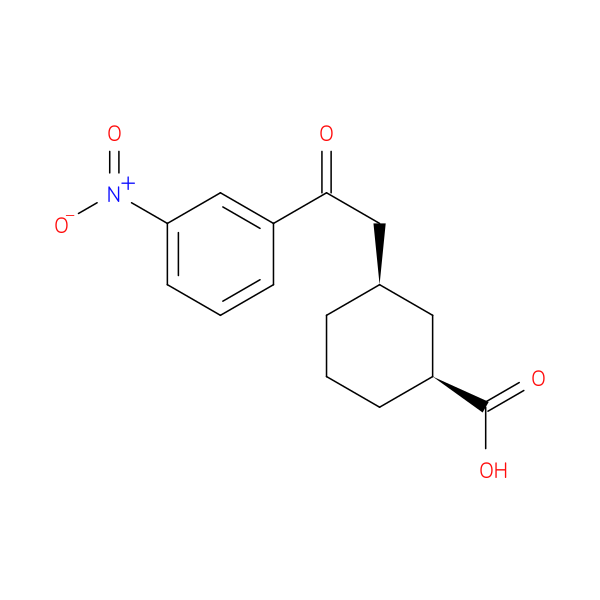 cis-3-[2-Oxo-2-(3-nitrophenyl)ethyl]cyclohexane-1-carboxylic acid