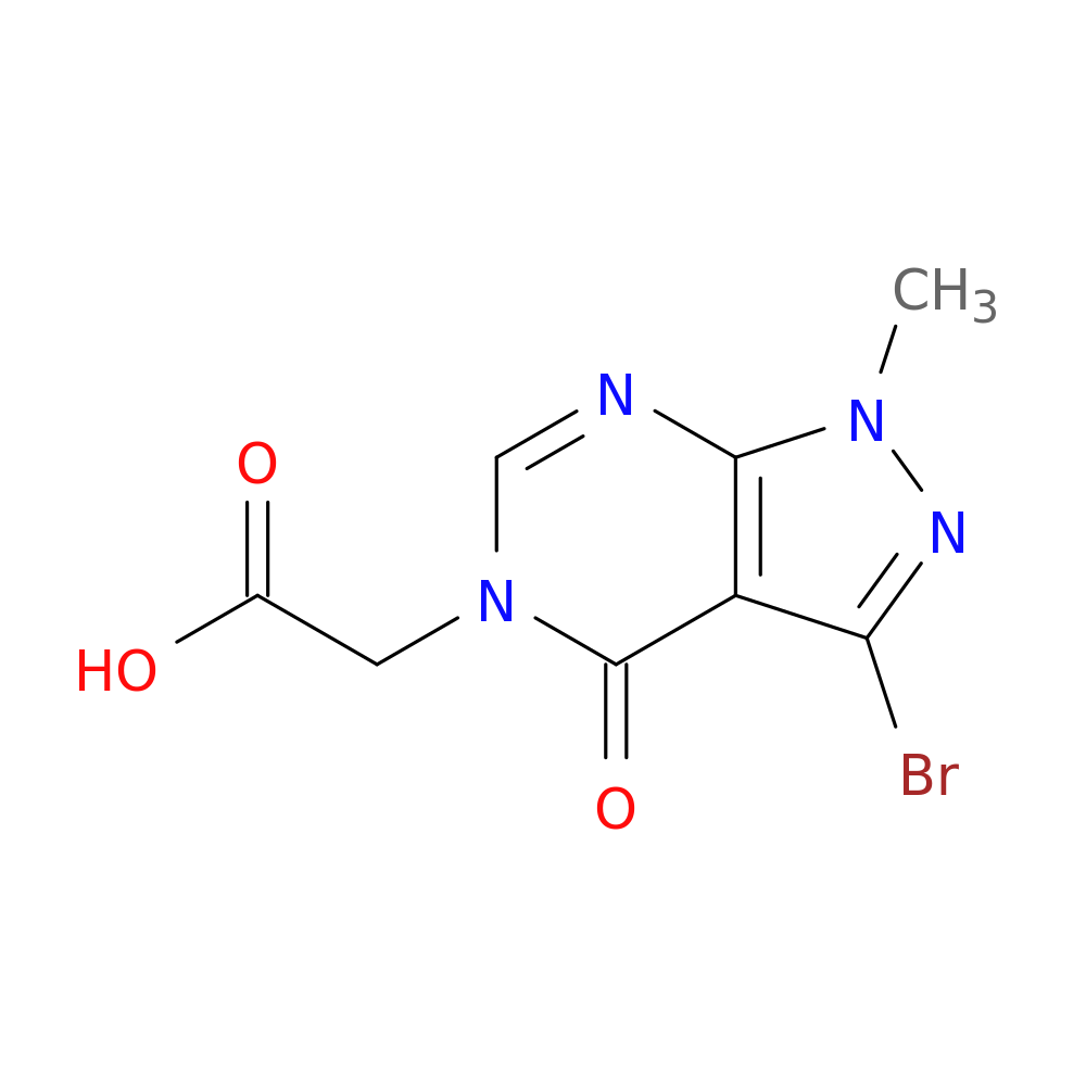 2-{3-bromo-1-methyl-4-oxo-1H,4H,5H-pyrazolo[3,4-d]pyrimidin-5-yl}acetic acid