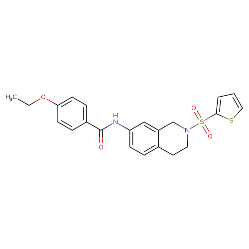 4-ethoxy-N-[2-(thiophene-2-sulfonyl)-1,2,3,4-tetrahydroisoquinolin-7-yl]benzamide
