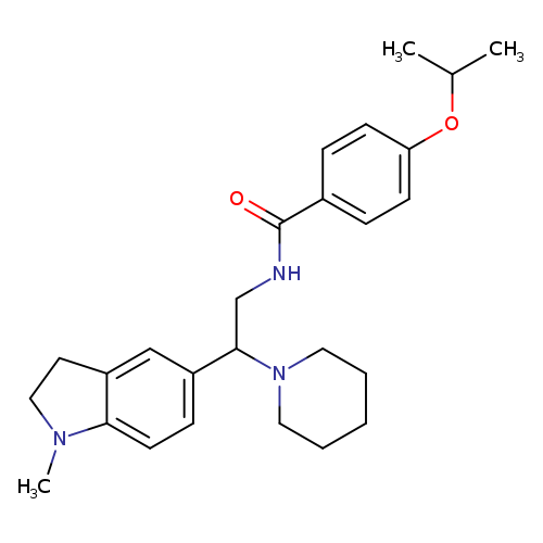 N-[2-(1-methyl-2,3-dihydro-1H-indol-5-yl)-2-(piperidin-1-yl)ethyl]-4-(propan-2-yloxy)benzamide