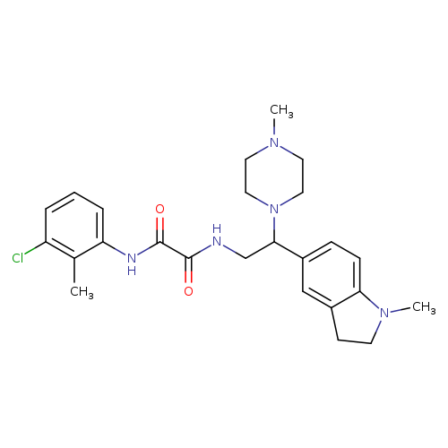 N'-(3-chloro-2-methylphenyl)-N-[2-(1-methyl-2,3-dihydro-1H-indol-5-yl)-2-(4-methylpiperazin-1-yl)ethyl]ethanediamide