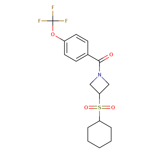 3-(cyclohexanesulfonyl)-1-[4-(trifluoromethoxy)benzoyl]azetidine
